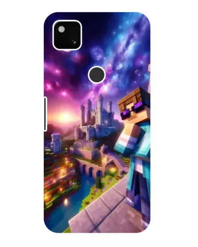 Чехол для Google Pixel 4a с картинкой «Стив и космос»