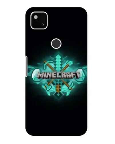 Чехол для Google Pixel 4a с картинкой «Minecraft Diamond лого»