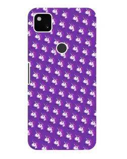 Чехол для Google Pixel 4a с картинкой «Единороги на фиолетовом»
