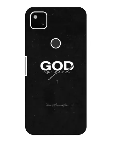 Чехол для Google Pixel 4a с картинкой «GOD — Бог над всем»