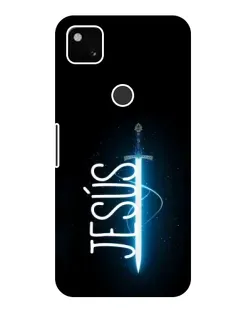 Чехол для Google Pixel 4a с картинкой «Меч Духа Jesus»