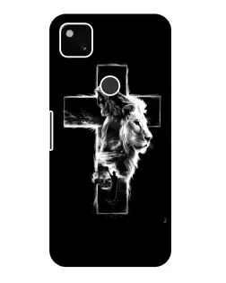 Чехол для Google Pixel 4a с картинкой «Сияющий крест Jesus»