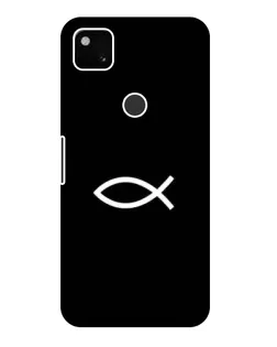 Чехол для Google Pixel 4a с картинкой «Символ рыбы Jesus»
