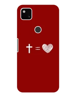 Чехол для Google Pixel 4a с картинкой «Уравнение любви»