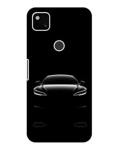 Чохол для Google Pixel 4a з картинкою «Силует Tesla Night»
