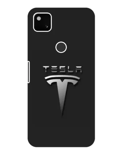 Чохол для Google Pixel 4a з картинкою «Сталевий логотип Tesla»