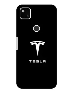 Чохол для Google Pixel 4a з картинкою «Tesla White Logo»
