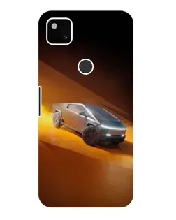 Чохол для Google Pixel 4a з картинкою «Cybertruck у пустелі»