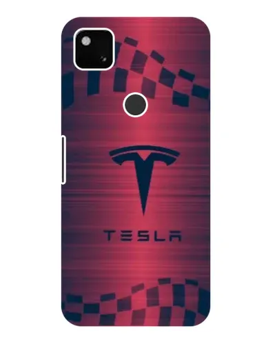 Чохол для Google Pixel 4a з картинкою «Тесла червоний карбон»