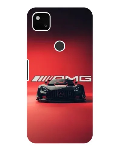 Чехол для Google Pixel 4a с картинкой «Mercedes AMG — красная линия»