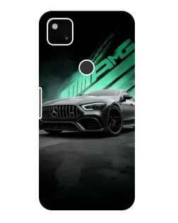 Чехол для Google Pixel 4a с картинкой «Темный Mercedes AMG»