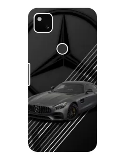 Чехол для Google Pixel 4a с картинкой «Mercedes AMG — графика»