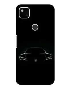Чехол для Google Pixel 4a с картинкой «Mercedes — силуэт авто»