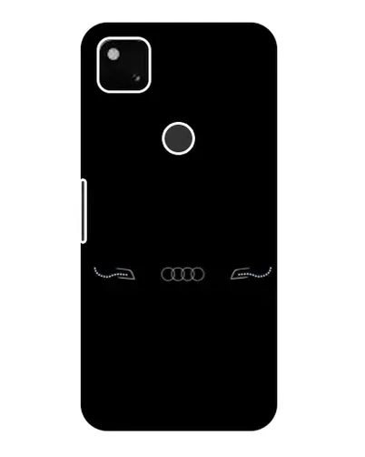 Чехол для Google Pixel 4a с картинкой «Audi — световой подпись»