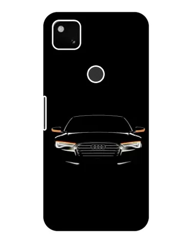 Чехол для Google Pixel 4a с картинкой «Audi — ночной контур»