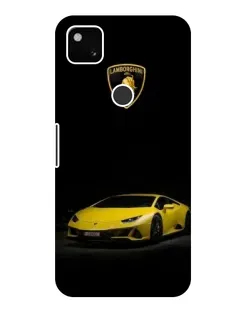 Чехол для Google Pixel 4a с картинкой «Lamborghini желтый акцент»