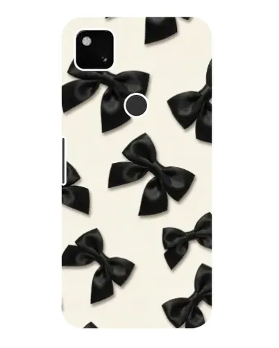 Чехол для Google Pixel 4a с картинкой «Черные бантики»