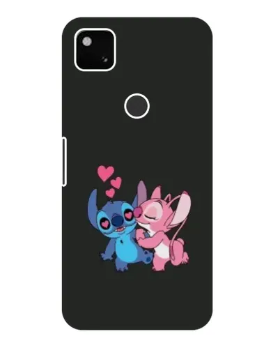 Чехол для Google Pixel 4a с картинкой «Анжел целует Стича»
