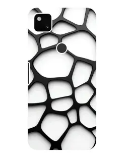 Чехол для Google Pixel 4a с картинкой «Белая объемная сетка»