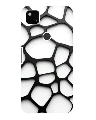 Чехол для Google Pixel 4a с картинкой «Белая объемная сетка»