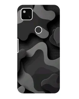 Чехол для Google Pixel 4a с картинкой «Темный абстрактный камуфляж»
