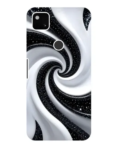 Чехол для Google Pixel 4a с картинкой «Черно-белая спираль»