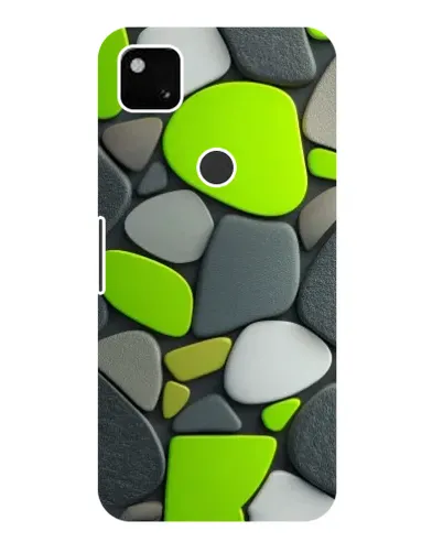 Чехол для Google Pixel 4a с картинкой «Яркая неоновая галька»