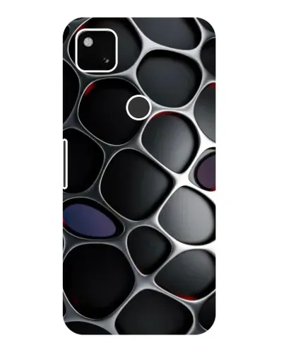 Чехол для Google Pixel 4a с картинкой «Объемная темная решетка»