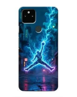 Чехол для Google Pixel 5 с картинкой «Jordan Gold Jumpman»