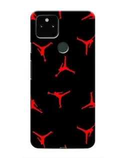 Чехол для Google Pixel 5 с картинкой «Jordan Red Pattern»