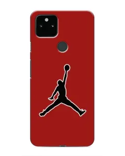 Чехол для Google Pixel 5 с картинкой «Jordan Red Back»