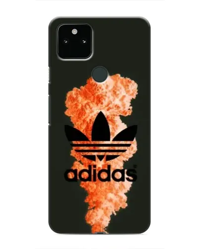 Чехол для Google Pixel 5 с картинкой «Оранжевый дым Adidas»