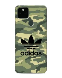 Чехол для Google Pixel 5 с картинкой «Милитари стиль Adidas»