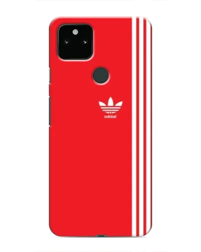 Чехол для Google Pixel 5 с картинкой «Красный минимализм Adidas»