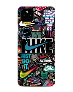 Чохол для Google Pixel 5 з картинкою «Яскравий колаж Nike»