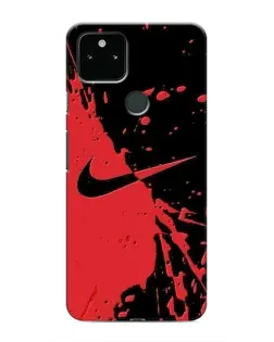 Чохол для Google Pixel 5 з картинкою «Червоні бризки Nike»