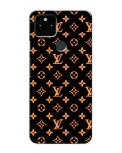 Чехол для Google Pixel 5 с картинкой «Золотая монограмма LV»