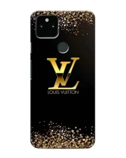 Чехол для Google Pixel 5 с картинкой «LV — золотые искры»