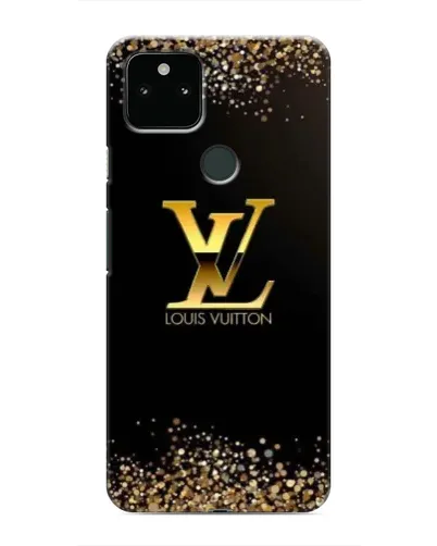 Чехол для Google Pixel 5 с картинкой «LV — золотые искры»