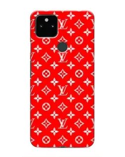 Чехол для Google Pixel 5 с картинкой «Яркий паттерн LV»