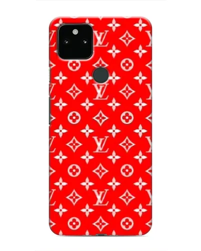 Чехол для Google Pixel 5 с картинкой «Яркий паттерн LV»