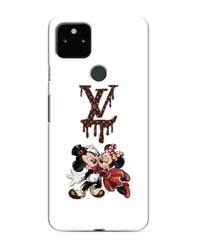 Чехол для Google Pixel 5 с картинкой «LV и Микки Маус»