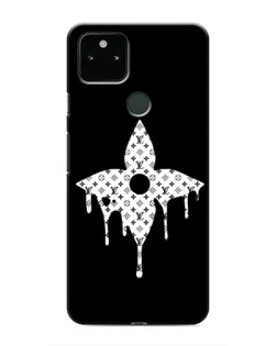 Чехол для Google Pixel 5 с картинкой «Цветочная монограмма»