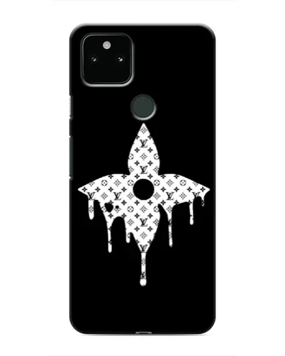 Чехол для Google Pixel 5 с картинкой «Цветочная монограмма»
