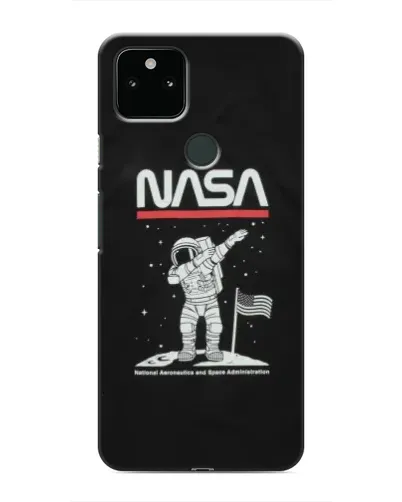 Чехол для Google Pixel 5 с картинкой «NASA — шагаем по Луне»
