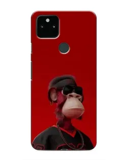 Чохол для Google Pixel 5 з картинкою «Bored Ape в червоному»