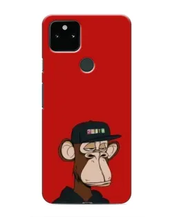 Чохол для Google Pixel 5 з картинкою «Bored Ape — червоний фон»