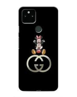 Чехол для Google Pixel 5 с картинкой «Минни Маус на лого»