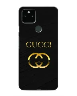 Чехол для Google Pixel 5 с картинкой «Золотой логотип Gucci»