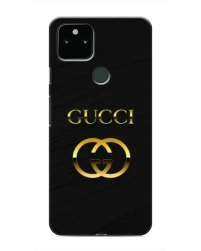 Чехол для Google Pixel 5 с картинкой «Золотой логотип Gucci»